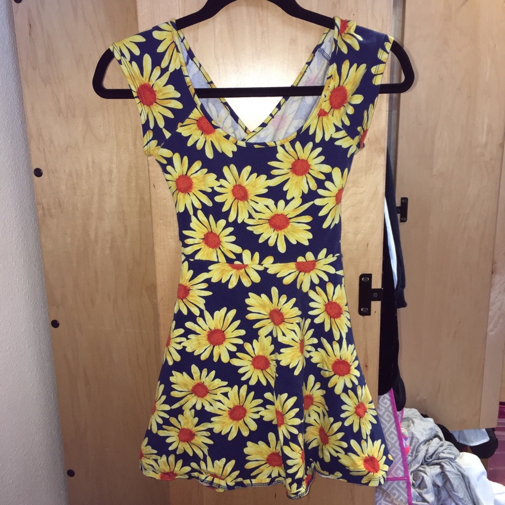 LA Hearts Daisy Blue Cut Out Criss Cross Dress